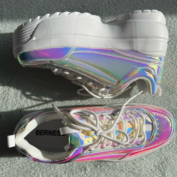 🌷Dolls Kill x Berness Holographic Platform Sneakers - Picture 7 of 9